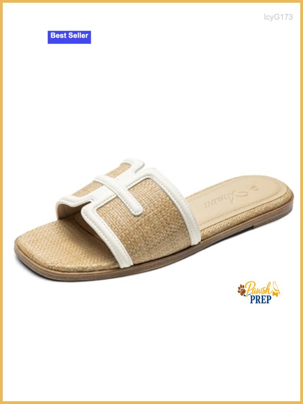 Flat Sandals for Women Dressy Summer Square Toe Slip On Comfortable Beach Slide